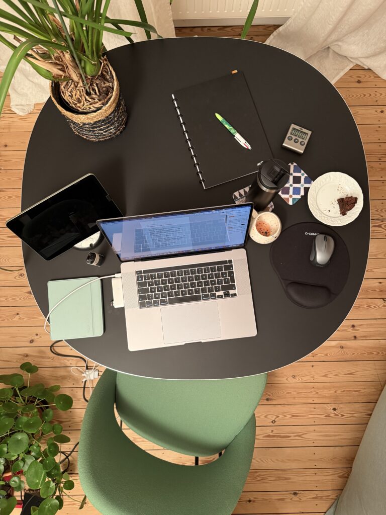 Bureau en cours d'utilisation